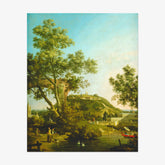 Canaletto - English Landscape Capriccio with a Palace - Poster